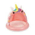 thumbnail image 3 of Play Day Inflatable Unicorn Shade Pool, Round, Pink, Ages 1-3, Unisex, 3 of 5