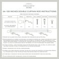 thumbnail image 4 of Exclusive Home Ogee Double Window Curtain Rod and Finial Set, Matte Silver, Adjustable 66"-120", 4 of 5