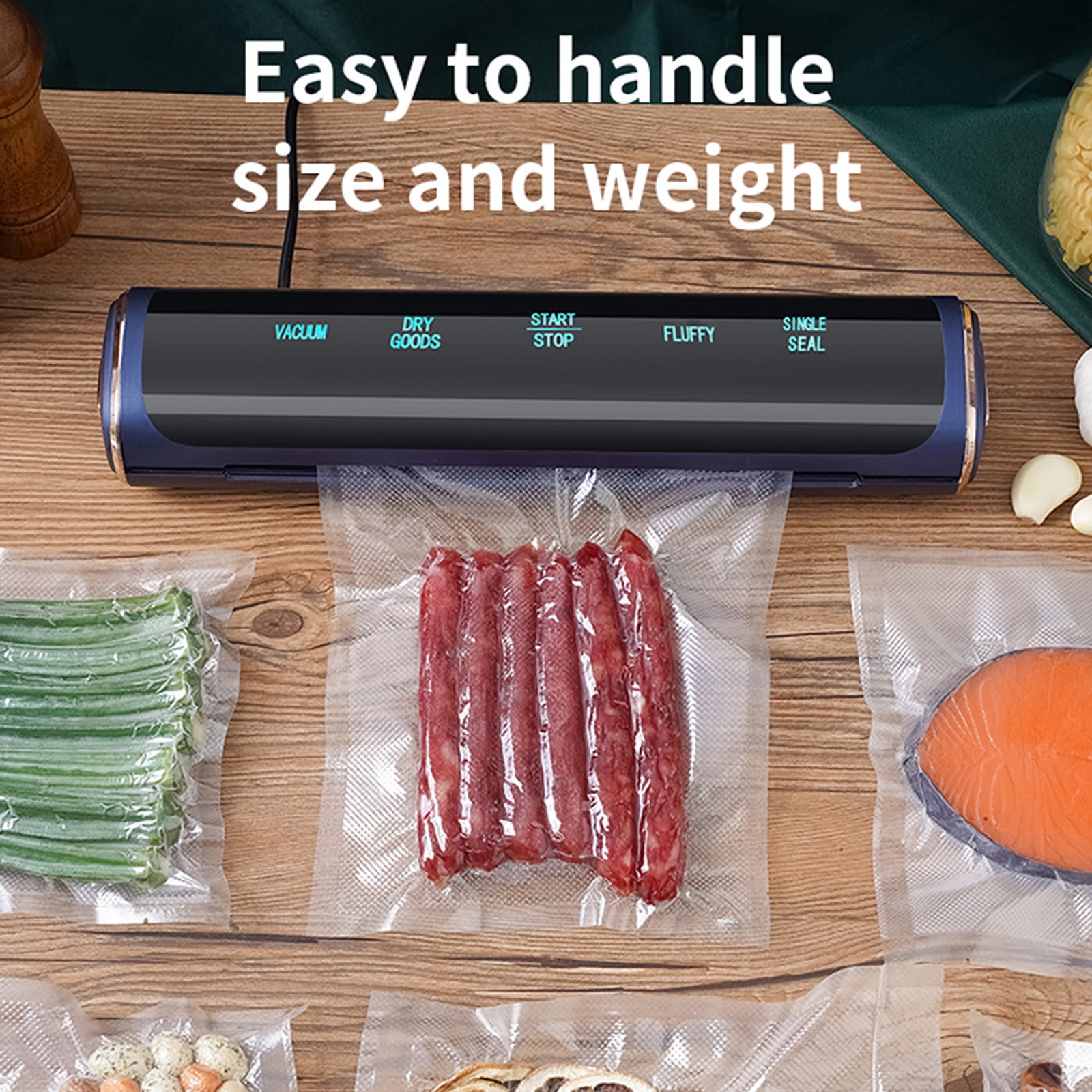 Inerposs Vacuum Sealer Machine, Food Vacuum Sealer for Airtight Food Storage, Dry and Moist Vacuum Sealer, Kitchen Food Sealer for Freshness, Ideal for Home Food Preservation