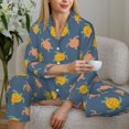 thumbnail image 5 of KLL Cute Turtle Print Women's Long Sleeve Pajamas with Pants Sleepwear Loungewear 2 Set-X-Large, 5 of 7