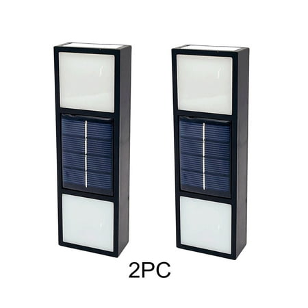 

Solar Wall Light UP and Down Illuminate Outdoor Sunlight Lamp IP65 Waterproof Modern Decor for Home Garden Porch Black with 6 LED Lamp Beads 2 Pack