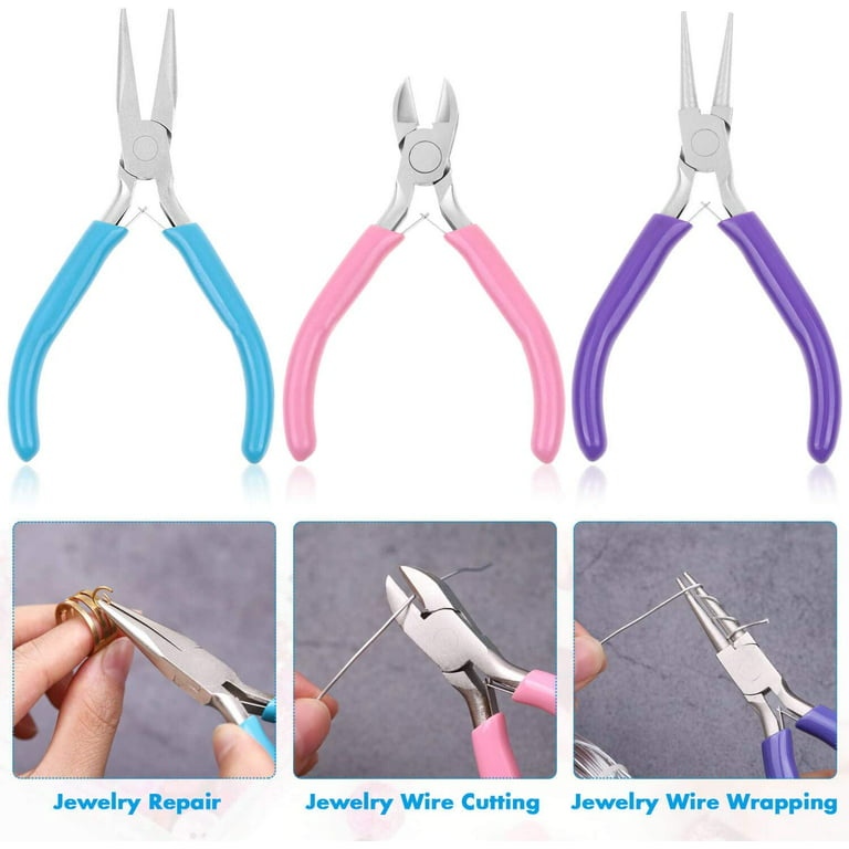 Chain Nose Pliers with Wire Cutter: Jewelry Making Supplies