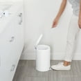 simplehuman Small Bathroom Waste Basket, 1.2 Gallon Round Step Trash