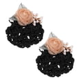 thumbnail image 4 of 2 piezas de redecilla con flores para el pelo, pinza decorativa para moño de mujer, 4 of 7