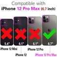 thumbnail image 5 of Compatible with iPhone 12 Pro Max 6.7 Phone Case Hybrid Rugged Shockproof Hard Protective Drop Proof Full Body Heavy Duty Mobile Cell Cover for iPhone12promax 5G i 12s Plus 12pro 12M Women Men Purple, 5 of 7