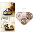 thumbnail image 5 of Double Water and Food Bowl Set Dispenser Bottle Feeder Bowl s Dish Feeding Station for Small or Medium Size dogs and cats , Pink, 5 of 9