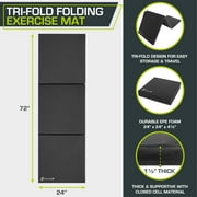 ProsourceFit Tri-Fold Folding Gymnastics Mat 6’x2’ for Exercise