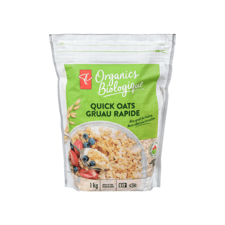 President s Choice Organics Quick Oats  1kg/2.2 lbs. Bag