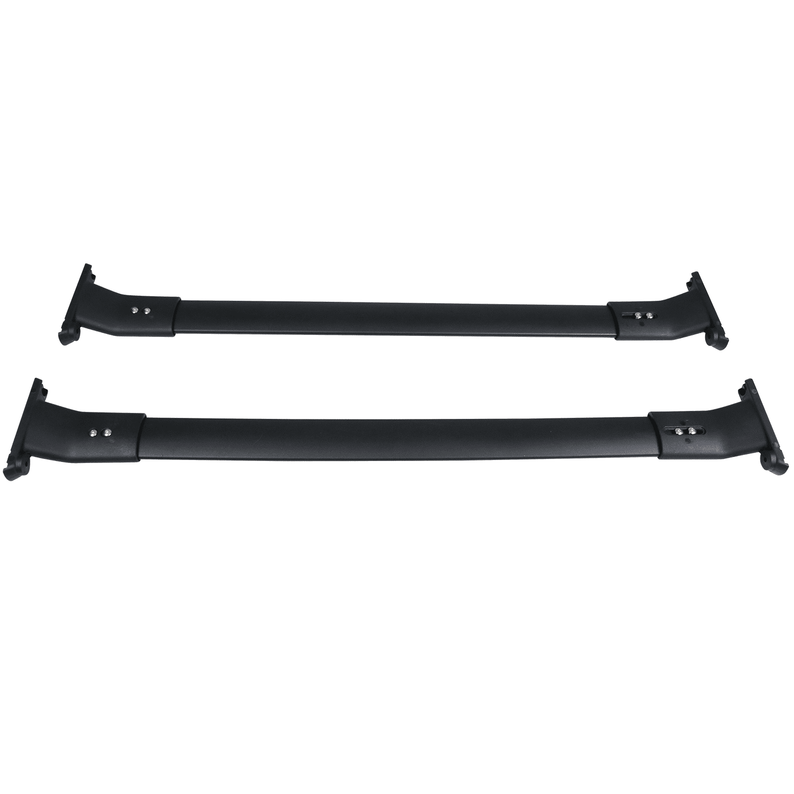 Ikon Motorsports Compatible with 13-16 Mazda CX-5 CX5 OE Style Cross Bar Roof Rack Black Aluminum