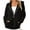 Black, variant on Wancir Women's Long Sleeve Fleece Lined Hoodies Half Zip Collar Zipper Loose Hooded Sweatshirts