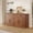 Brown, variant on 66" Modern Farmhouse Sideboard Buffet Cabinet with Storage, Embossed 3 Drawers and 4 Doors Storage Cabinet, Large Coffee Bar Station for Dining Room Kitchen Living Room Brown/Dark Grey/White