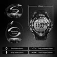 thumbnail image 6 of 10 ATM Waterproof Watch for Diving Swimming with Stopwatch, Chronograph, Alarm, Dual Time Zone, 12/24 Hour Format Selectable, 6 of 10