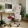 thumbnail image 3 of Xoenoiee Butterfly Letter Flower Print Office Chair Cover Stretchable Desk Chair Cover, Executive Computer Chair Cover for Armrest Chairs, Universal Boss Rotating Large Office Chair Seat Covers, S, 3 of 6