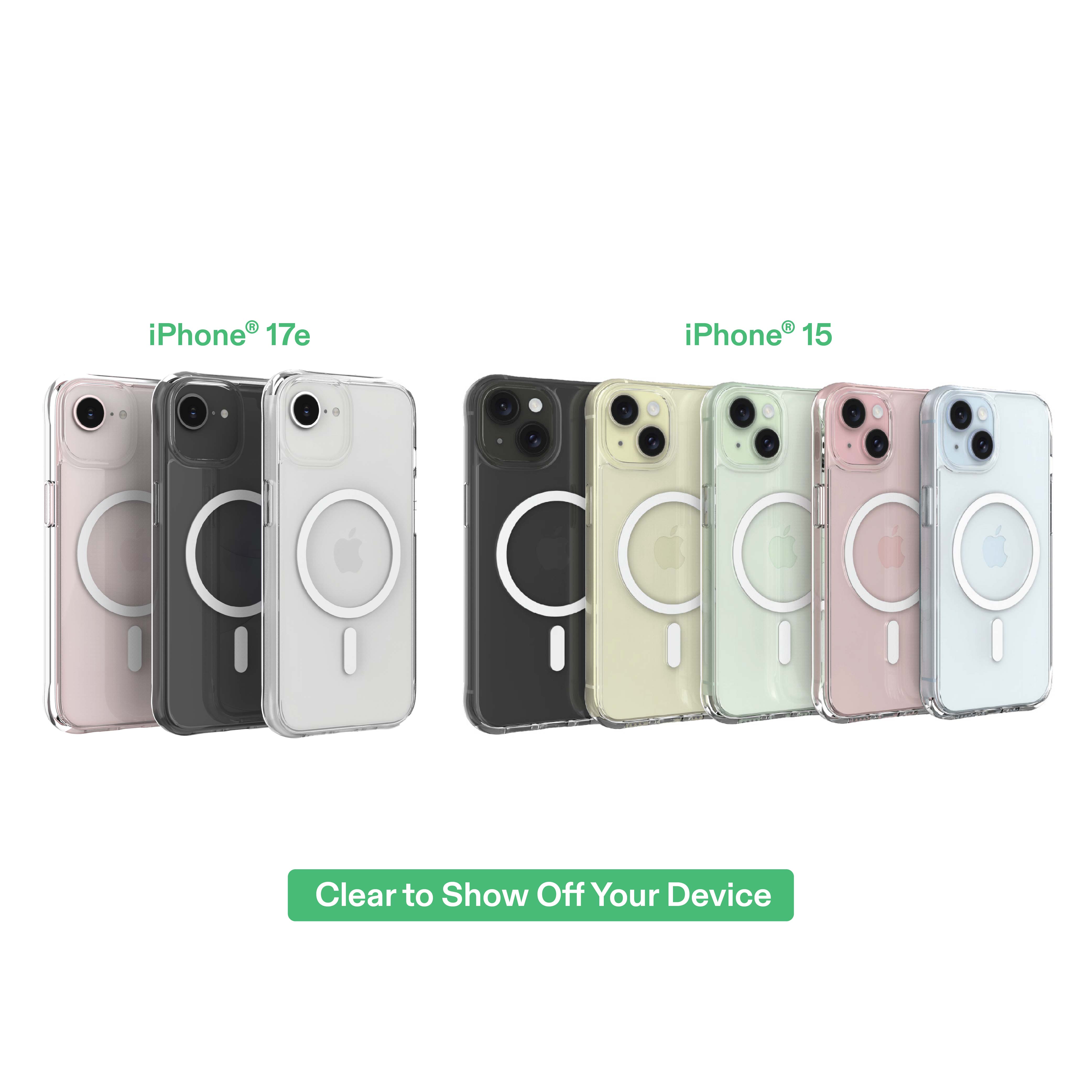 Onn MagSafe Compatible Phone Case for iPhone 15/14/13, Clear photo 7
