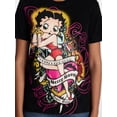 thumbnail image 4 of Betty Boop Women's Mineral Washed Graphic Tee with Short Sleeves, Sizes XXS-XXL, 4 of 5