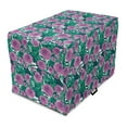 thumbnail image 1 of Floral Dog Crate Cover, Close up Scene of Blossoming Flowers and Leaves, Easy to Use Pet Kennel Cover Small Dogs Puppies Kittens, 7 Sizes, Pale Fuchsia Sea Green, by Ambesonne, 1 of 6