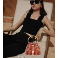 thumbnail image 4 of Kwuty Sparkly Diamond Evening Bag Clutch Purses for Women Rhinestone Purse Glitter Handbag for Party Prom Cocktail Wedding（Red）, 4 of 6