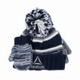 thumbnail image 4 of Reebok 4-Piece Infant Winter Hats and Mittens Set - 2 Hats & 2 Pairs of Mittens - Gray & Navy, 6-12 Months, 4 of 4