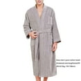 thumbnail image 3 of Minnieouse de noche Traje de casa Cinturón Albornoz Verano Con capucha Suavidad atractiva Ropa de dormir sexy Tallas grandes Manga larga Lavable Pijama hombre gris METRO (50-168 CM) Minnieouse AP019235-19, 3 of 6