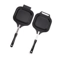 thumbnail image 2 of Double Sided Frying Pan, Aluminum Alloy Hot Maker Cooking Pan Pancake Pan for Breakfast Panini Waffle, 2 of 9