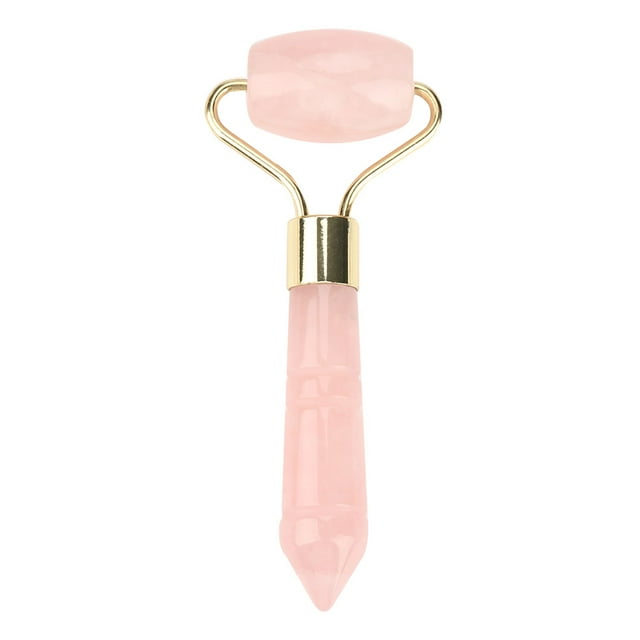 Roller Massager,Natural Rose Quartz Welding Rose Quartz Roller Massager Rose Quartz Roller High-Intensity Output