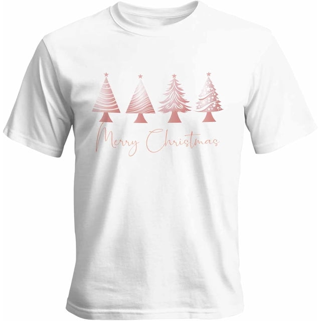 Camisetas gráficas informales de manga corta con árbol de Navidad para hombre