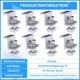 thumbnail image 5 of Pack of 16 Solar Module Brackets, Solar Panel Holder, End Clamp, Adjustable, Fixing Solar Module Holder (35 mm), 5 of 5