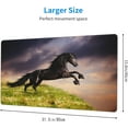 thumbnail image 3 of Desk Mat,Black Friesian Horse Extended Gaming Mouse Pad for Office Work & Game,Computer Keyboard Mouse Mat Desk Non-Slip Rubber Base Large Mousepad with Stitched Edges, 31.5x15.7inch, 3 of 6
