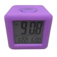 thumbnail image 4 of Methold Cubo de silicona Reloj 12/24 horas Gran pantalla LCD Pantalla LCD Luz nocturna Digital Electrónica, 4 of 6