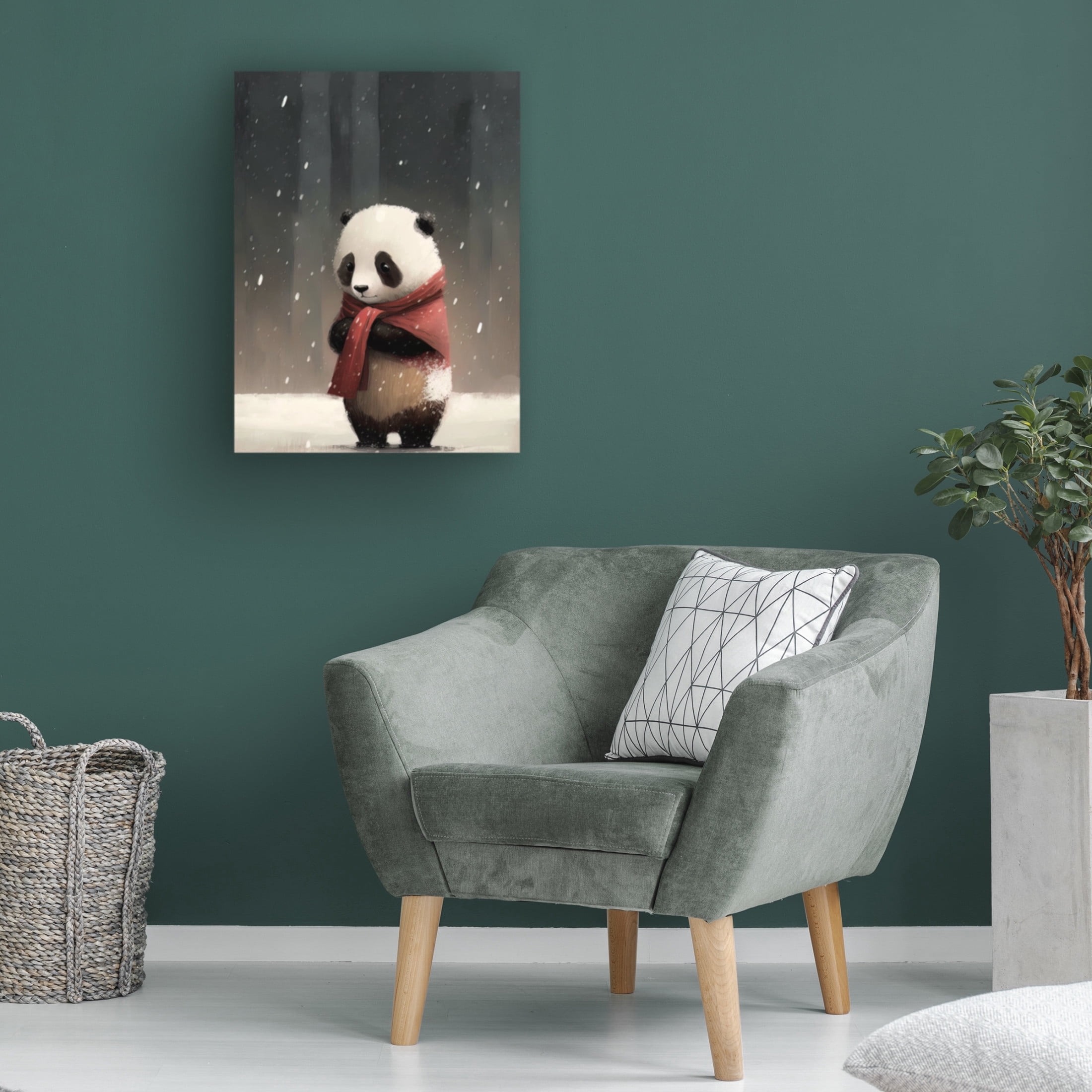 Canvas Wall Art - Bilge Paksoylu 'Panda 1' Wall Art for Living Room, Bedroom, or Office Décor by Trademark Fine Art - 14 x 19 Inches