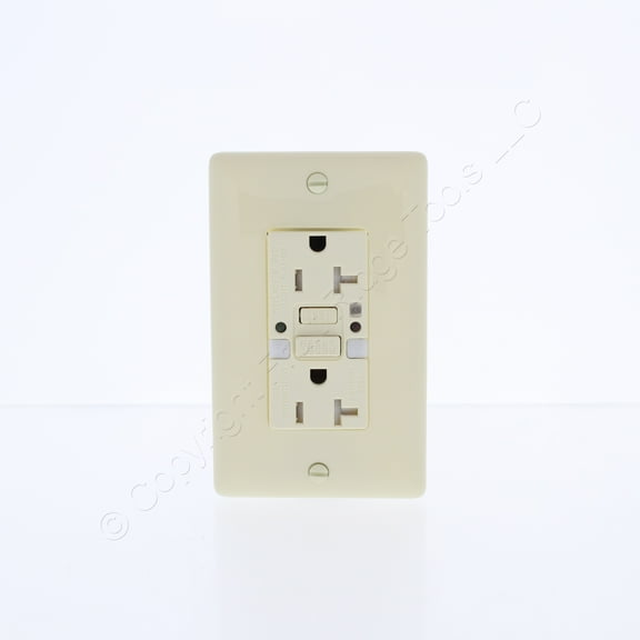 Hubbell GFTRST20ALNL Almond SelfTest Gfci Outlet Nightlight Tamper Resistant 20A