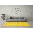thumbnail image 3 of Ahgly Company Machine Washable Indoor Square Solid Yellow Modern Area Rugs, 4' Square, 3 of 4