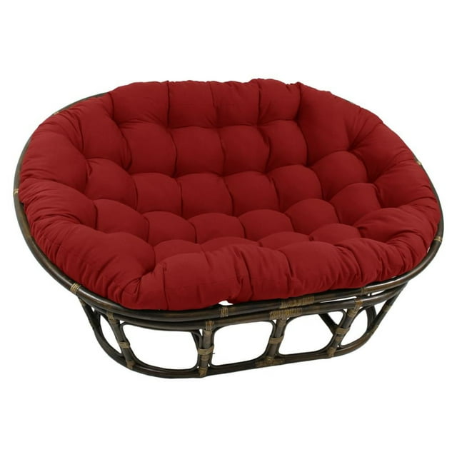 Rattan Double Papasan Chair with Twill Cushion