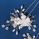 thumbnail image 3 of Par de plata, cuatro hojas en U, accesorios para el cabello de flores de boda, accesorios para el cabello de boda, accesorios para el cabello para mujeres y niñas, 3 of 5