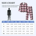 thumbnail image 4 of Yiaed Heart Plaid Print Men’s Pajamas Set - Long Sleeve Button Down Sleep Shirt and Pajama Bottoms Sleepwear Set Mens Pjs Sets Men's Pajama Bottoms-Medium, 4 of 7