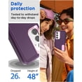 thumbnail image 4 of KOMI for Samsung Galaxy S24/S25 Case 5G Built-in Stand with Glass Screen Protector,Heavy Duty Drop Protection Full Body Rugged Shockproof Military Protective Tough Durable Cover for Galaxy S24/S25, 4 of 5