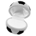 thumbnail image 4 of Caja para anillos, caja para anillos de boda, soporte para anillos en forma de fútbol, ​​caja para presentación de joyería decorativa, 4 of 4