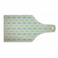 thumbnail image 1 of Grey and Yellow Cutting Board, Bohemic Oriental Inspired Geometrical Floral Art Image, Decorative Tempered Glass Cutting and Serving Board, Wine Bottle Shape, Apricot Grey and White, by Ambesonne, 1 of 1