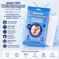 thumbnail image 3 of Turgiene No Rinse Bath Sponges, Disposable Cleansing Wipes for Caregiving, Travel and Camping, Unscented, 48 Count Single Pack, 3 of 6