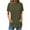 Army Green, variant on Admvng Womens Tops Fashion Sold Short Sleeves Blouse Round Neck Casual S-3XL