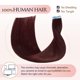 thumbnail image 2 of Extensiones de pelo con cinta adhesiva AGMITY #99j Burgundy 22 pulgadas, 20 piezas, 50 g, 2 of 6