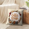 thumbnail image 4 of LALILO Throw Pillow Covers Quote Coffee Calligraphy Shop Promotion Cushion Cover 18" x 18", 1348 Pack, 4 of 6