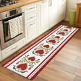 thumbnail image 3 of Valentine's Day Washable Area Rug 2 x 6 ft Red Love Shape Flowers Green Leaf Striped, Soft Non Slip Rugs Stain Repellent Indoor Felt Carpet for Living Dining Room Bedroom Home Office, 3 of 9