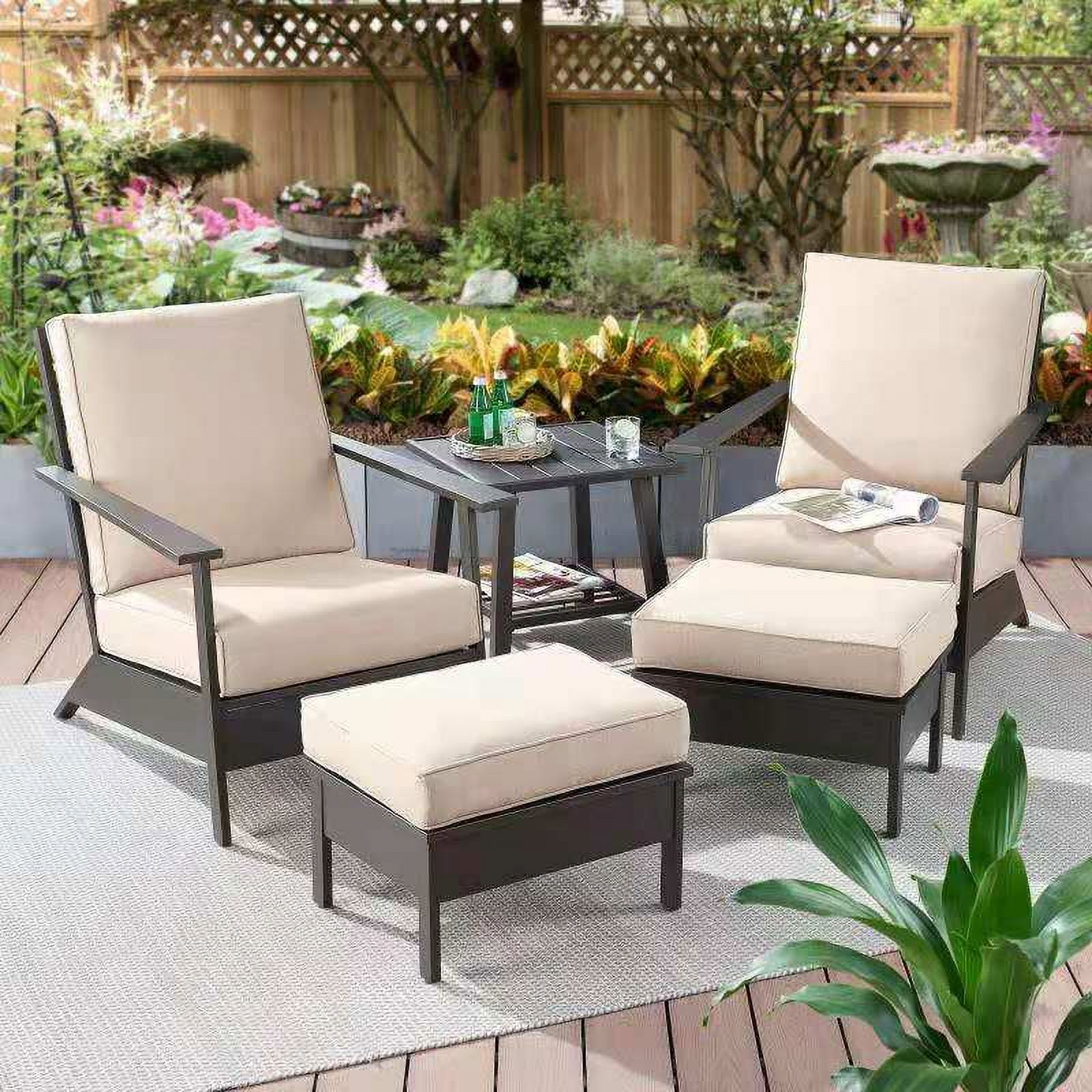 Better Homes & Gardens Emeryville 5 - Piece Chat Set with Beige Cushions - image 3 of 11