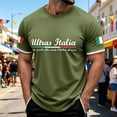 thumbnail image 2 of CONZONE Mens T-Shirts Short Sleeve T Shirts for Men Crew Neck Italy Liberation Day Graphic Casual Summer Tee Tops, 2 of 4