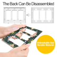 thumbnail image 4 of Yayeee Rocker Switch Wall Plate 3-Gang 6.5"x4.6" Home Decorative Outlet Cover, Pink Geometric Flowers, 4 of 6