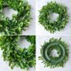 thumbnail image 3 of 12 Inch Artificial Green Leaves Wreath, Round Boxwood Wreath, Hanging Green Leaves Wreath for Window, Front Door, Festival, Celebration, Party, Home D, 3 of 5