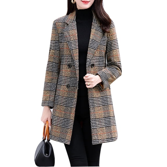 Women's Coat Jacket Double Breasted Overcoat Coat Winter Outerwear
