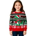thumbnail image 3 of YunPes Girls Christmas Knitted Sweaters Long Sleeve Crewneck Knit Tops Kids Cute Pullover Knitwear Comfy Winter Sweaters for Boys, 3 of 4