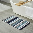 thumbnail image 6 of Better Trends 5 Piece Bathroom Rug Set 100% Polyester Soft Water Absorbent Non Slip Bath Mat Machine Washable Rug Griffie Collection - Blue, 6 of 8
